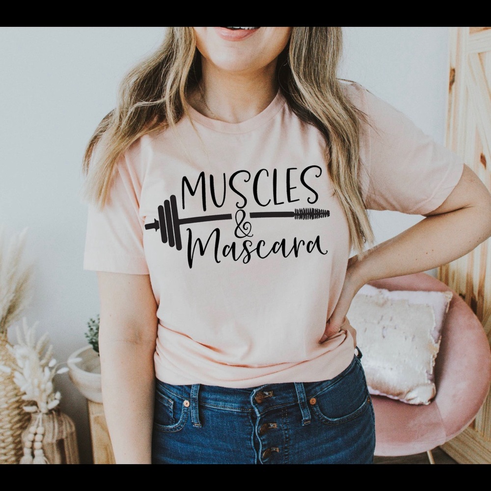 Muscles & mascara Bella canvas tee